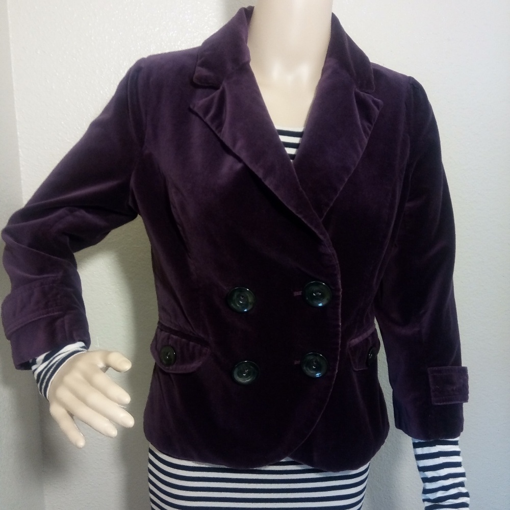 American Eagle Crushed Velvet Blazer